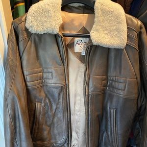Men’s Leather Bomber Jacker